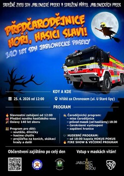 Předčarodějnice - 140 let SDH Jablonecké paseky