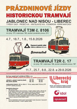 Prázdninové jízdy historickou tramvají 